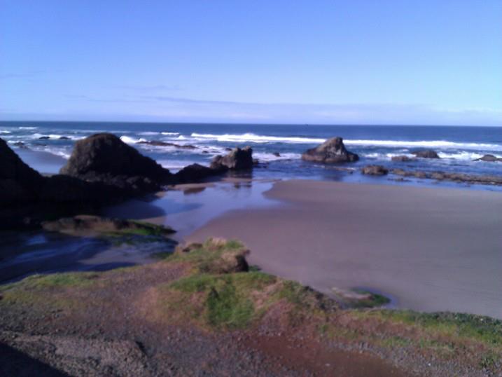 Oregon coastal view seen during 3 day drive from WA to CA