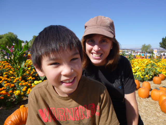 Darius and Steph at pumpkin patch