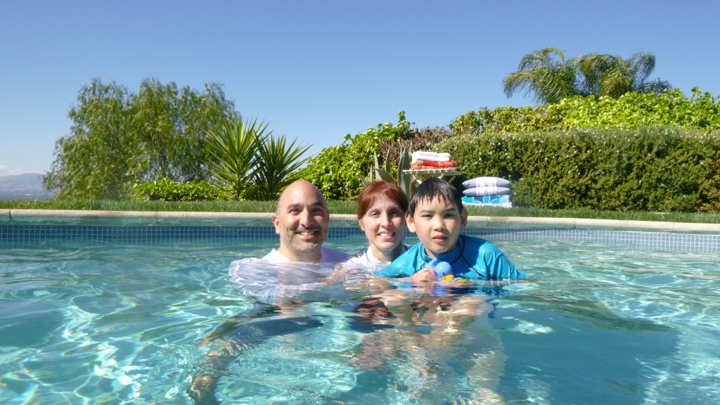 Ali Steph and Darius Swimming