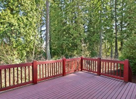 Barn-red back deck