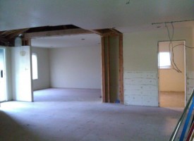 View to Living Rm – Framework gone