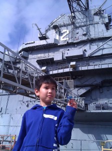 Darius on the USS Hornet