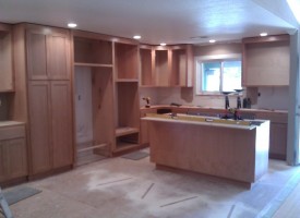Kitchen cabinets installed