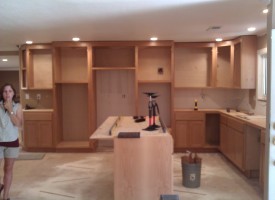 Kitchen remodeling – side view