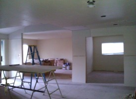 View to Living Rm – new walls